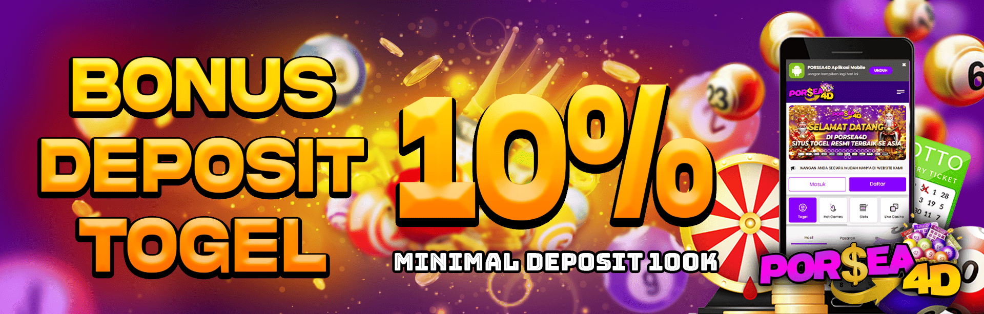 BONUS DEPOSIT TOGEL 10%