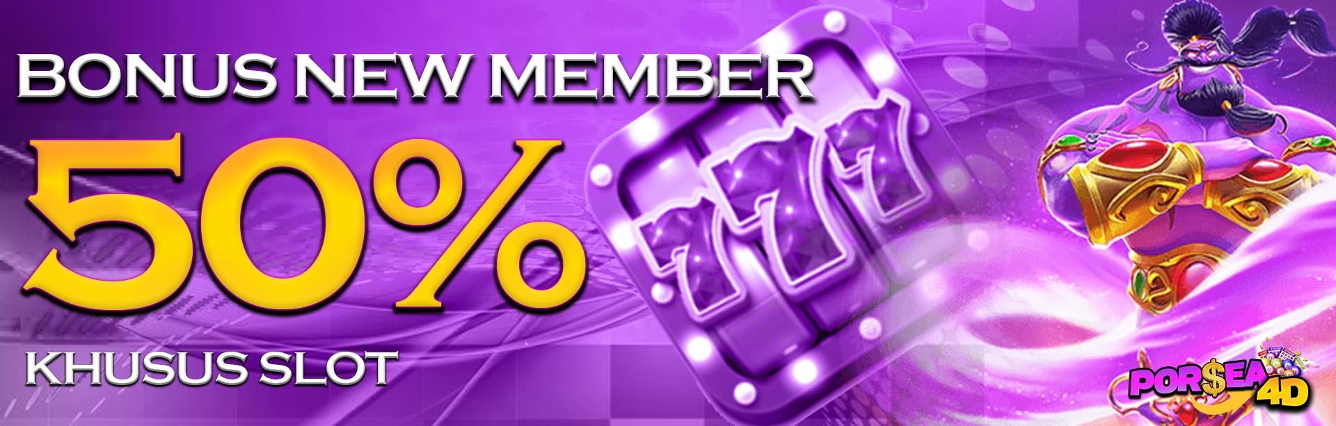 BONUS NEW MEMBER SLOT 50%